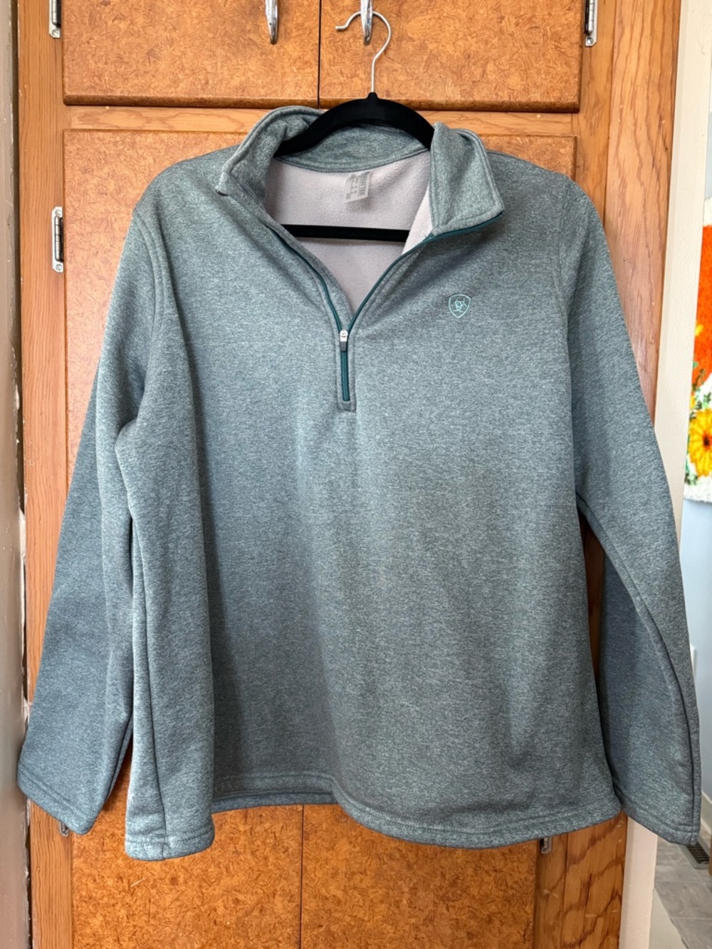 Women’s Ariat TEK Half-Zip Pullover Sweatshirt, Size Large, Gray